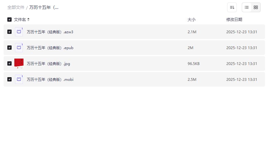 万历十五年经典版电子书哪里下载最靠谱?夸克网盘高清PDF完整版分享 万历十五年经典版电子书哪里下载最靠谱?夸克网盘高清PDF完整版分享