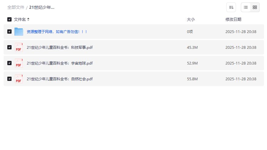21世纪少年儿童百科全书夸克网盘全套下载哪里找？高清PDF原版资源分享