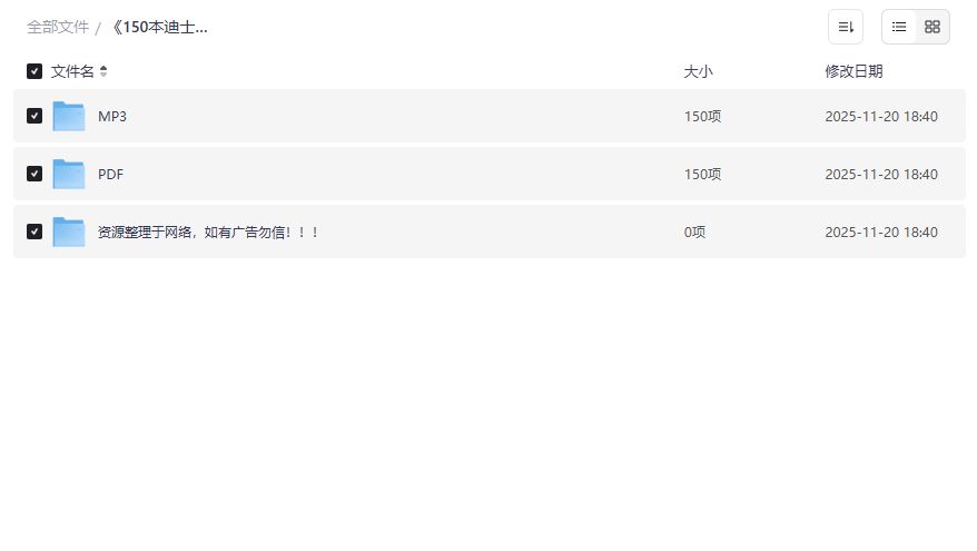 150本迪士尼故事绘本合集PDF+MP3免费下载在哪里找？亲子阅读神器来了