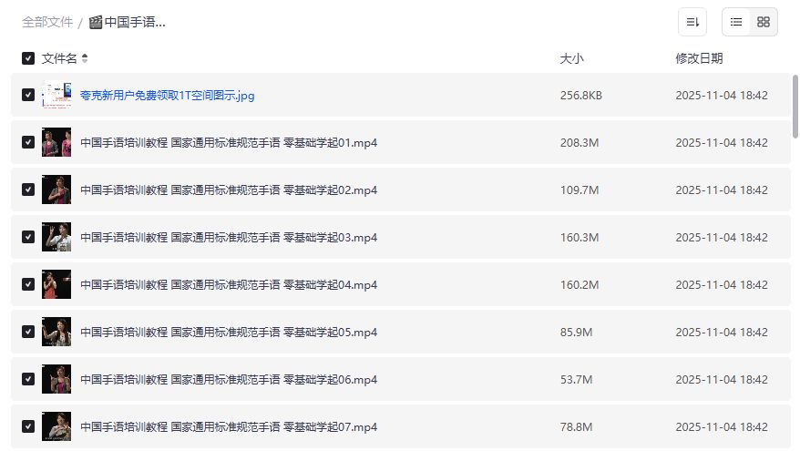 中国手语培训教程截图