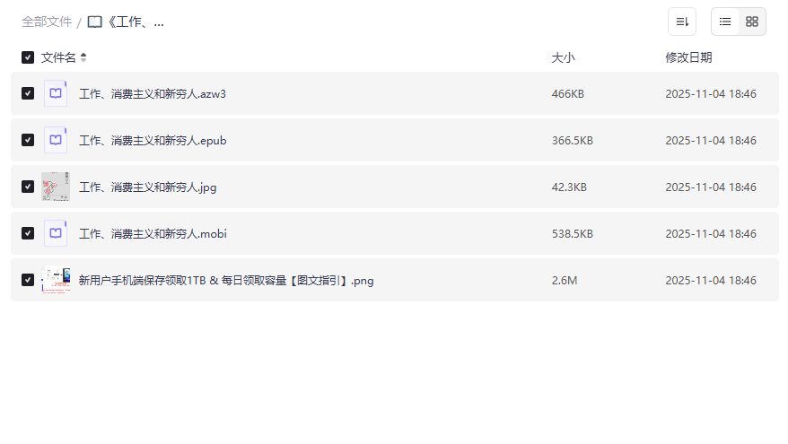 工作消费主义和新穷人夸克网盘截图