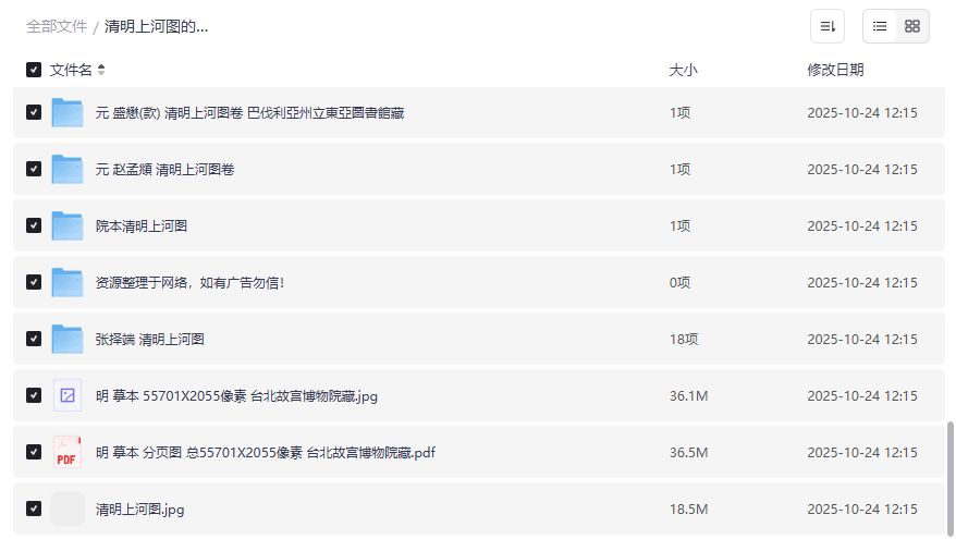 清明上河图全版本预览