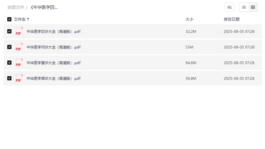 中医四诊高清PDF合集下载 望闻问切自学入门宝典全套资源