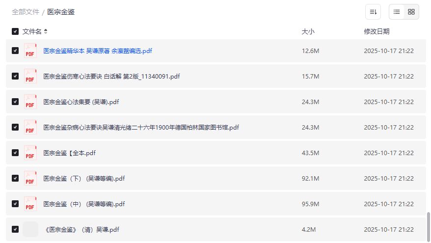 医宗金鉴全套古籍PDF电子书免费下载中医经典入门自学必备资料合集