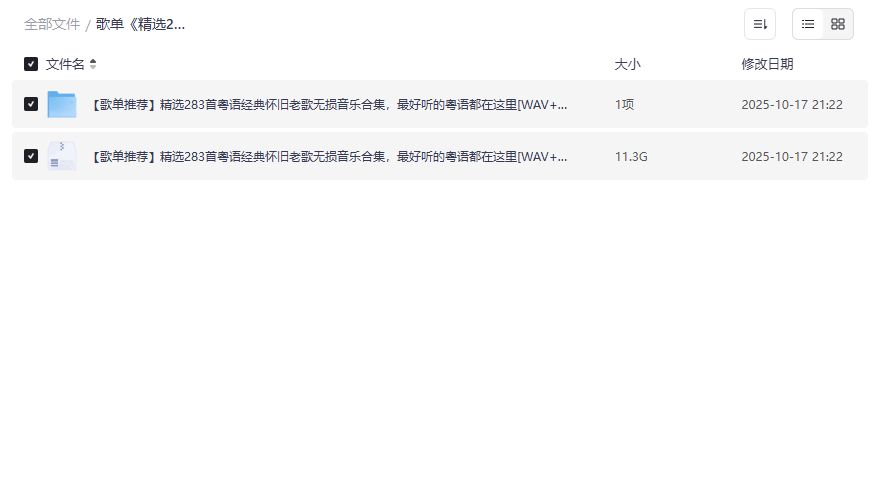 精选283首粤语经典怀旧老歌无损音乐合集下载，车载高音质必听粤语金曲