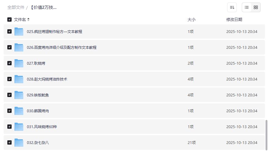 32套烧烤炭烤小吃技术合集免费下载，摆摊创业必备配方秘籍
