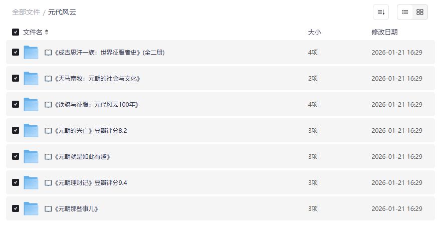 一口气读完元朝历史书单推荐 成吉思汗到帝国覆灭全记录