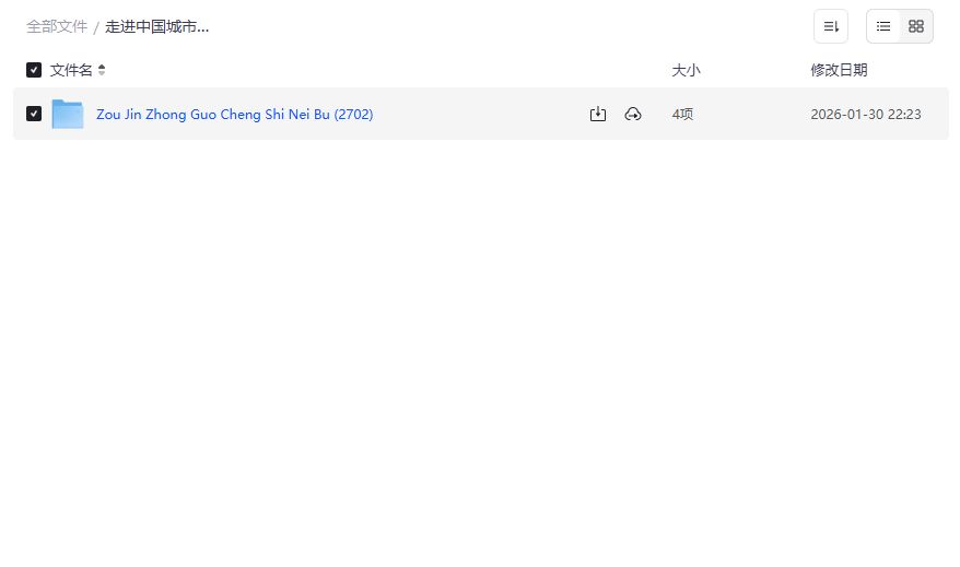 走进中国城市内部修订本PDF夸克网盘免费下载完整版