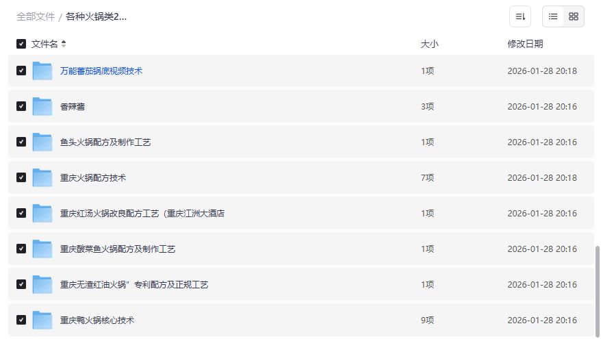 重庆火锅底料配方大全24套教学视频无保留分享下载