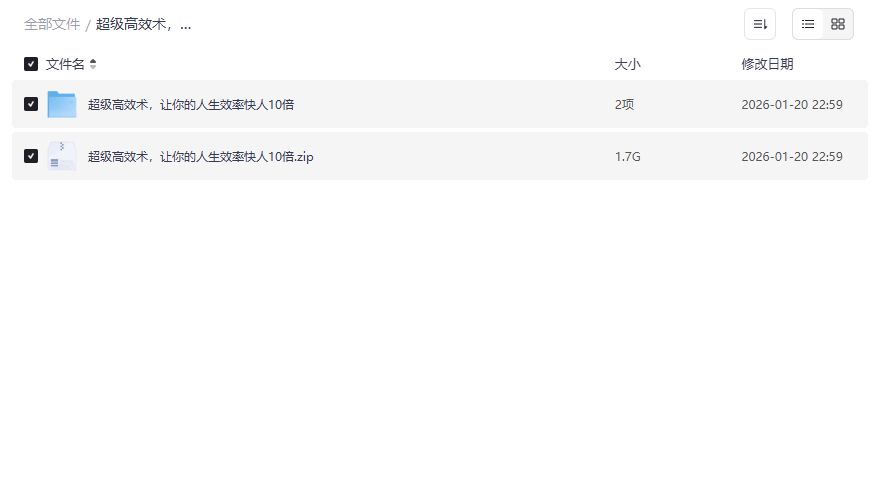 超级高效术课程视频下载夸克网盘全套资源免费分享 超级高效术课程视频下载夸克网盘全套资源免费分享