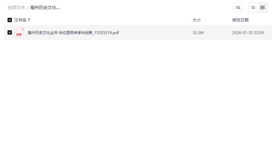 亳州华佗医药传承与创新PDF下载 中医文化爱好者必读经典电子书