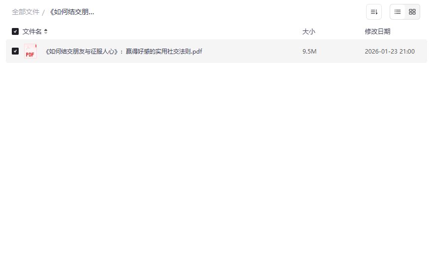 如何结交朋友与征服人心PDF下载 夸克网盘社交技巧实战手册