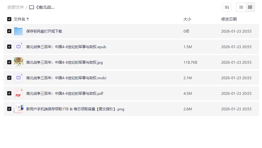 南北战争三百年高清电子书夸克网盘免费下载PDF完整版