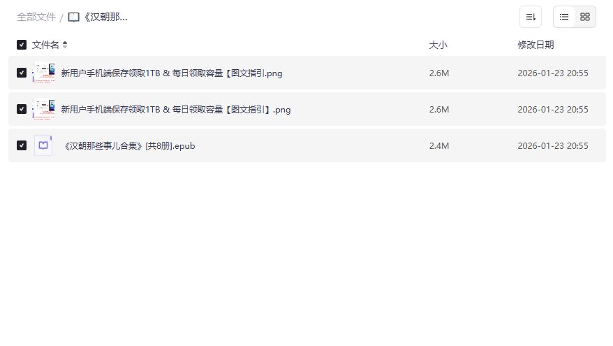 汉朝那些事儿合集epub夸克网盘下载8册完整版手机阅读资源 汉朝那些事儿合集epub夸克网盘下载8册完整版手机阅读资源