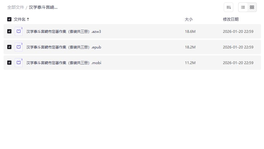 宫崎市定著作集三册套装电子版epub mobi azw3下载夸克网盘免费分享 宫崎市定著作集三册套装电子版epub mobi azw3下载夸克网盘免费分享