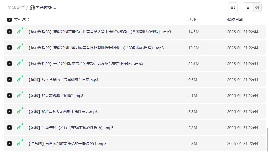 声音教练徐洁30节核心课程mp3夸克网盘免费下载练就好声音技巧