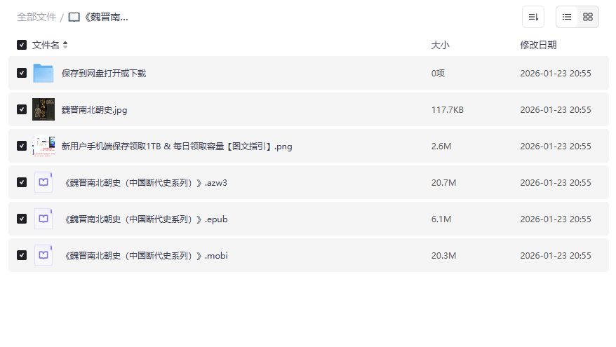 魏晋南北朝史封面预览