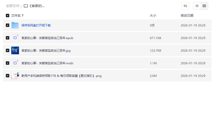 宋朝宫廷政治秘史电子书下载：官家的心事完整版epub+mobi高清图文