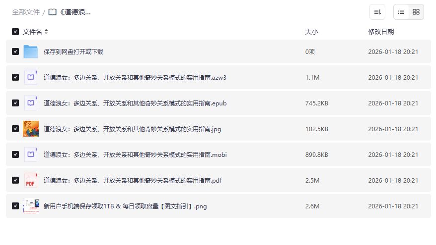 道德浪女实用指南PDF下载 多边关系开放关系技巧全收录
