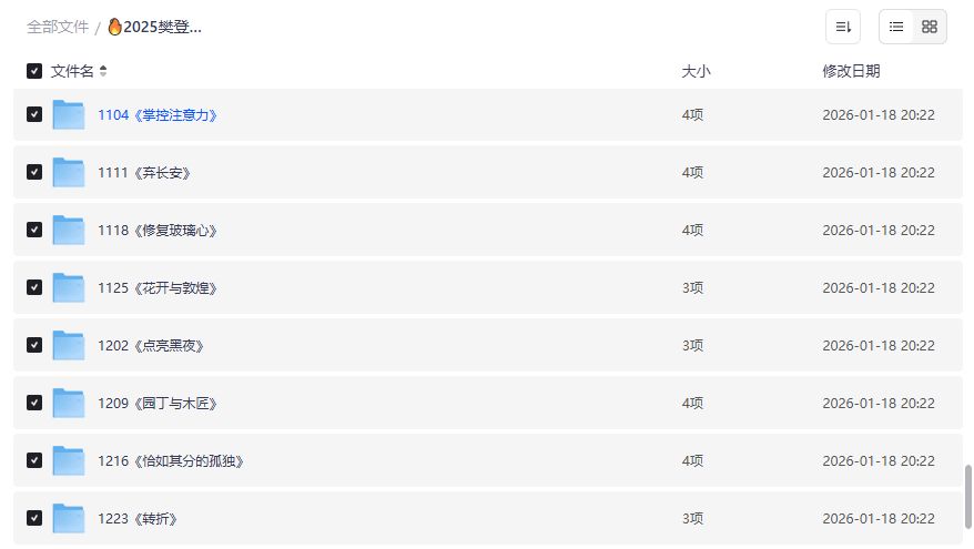 樊登2025年度推荐书单28G完整版夸克网盘免费下载含生命的礼物等14本高分书