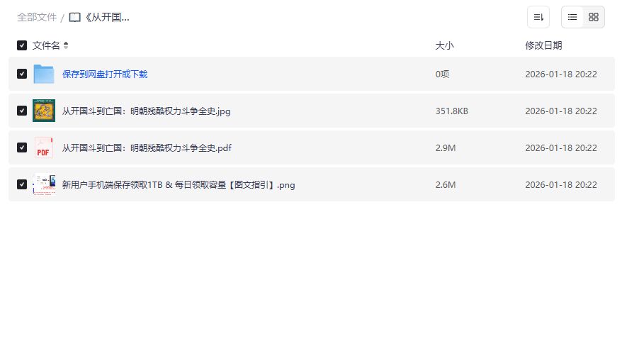 明朝权力斗争史PDF高清下载：从开国斗到亡国的残酷游戏全记录
