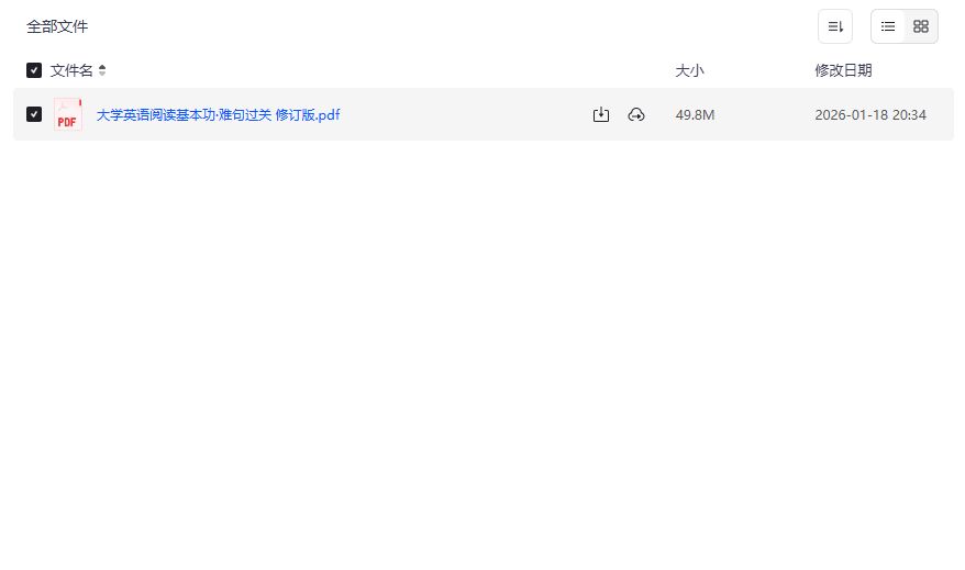 大学英语阅读难句突破技巧PDF下载 夸克网盘免费分享修订版