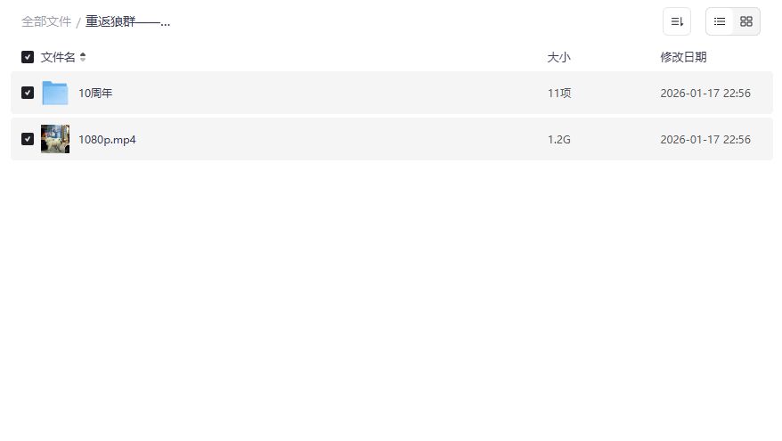 重返狼群10周年纪念版高清1080P夸克网盘资源免费在线观看下载 重返狼群10周年纪念版高清1080P夸克网盘资源免费在线观看下载
