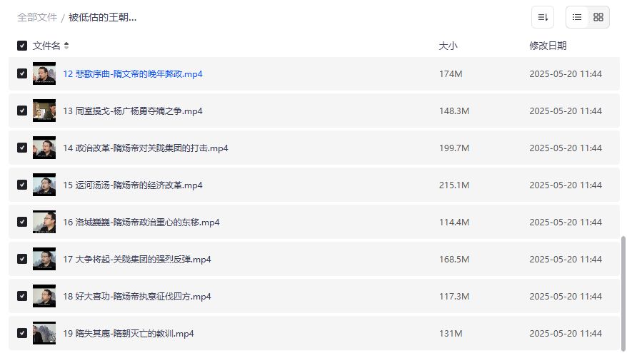 隋朝改革纪录片截图