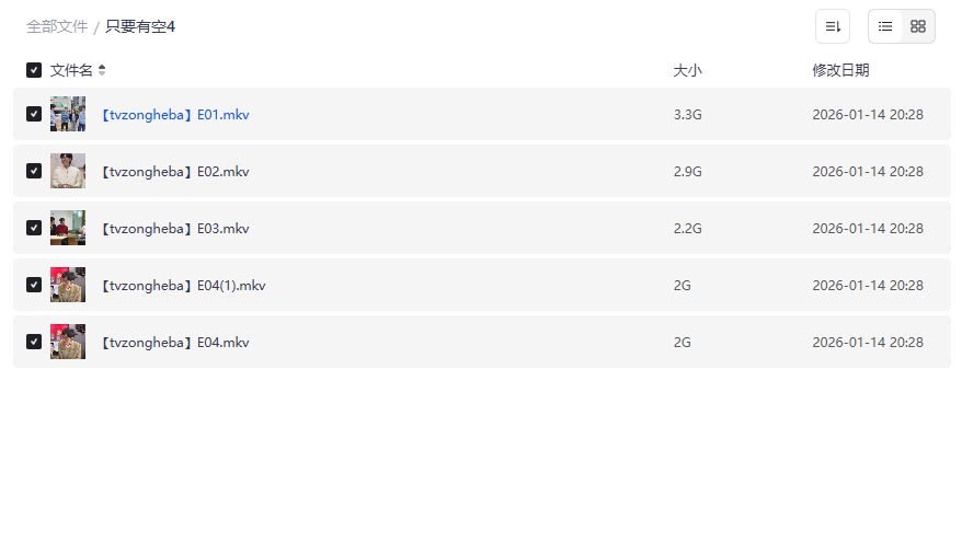 只要有空4全集夸克网盘高清下载2026年最新整理版