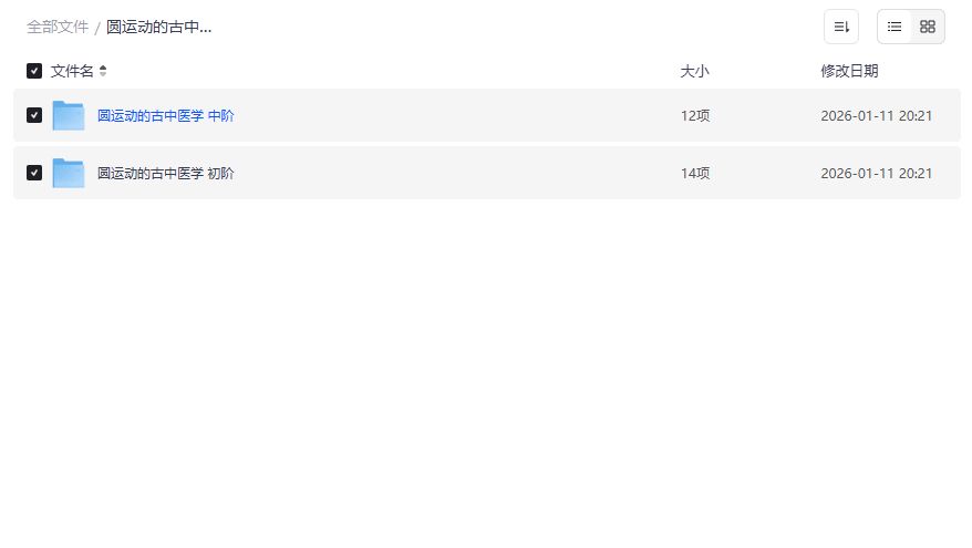 圆运动的古中医学初中阶全套PDF网盘下载2026年中医自学宝典