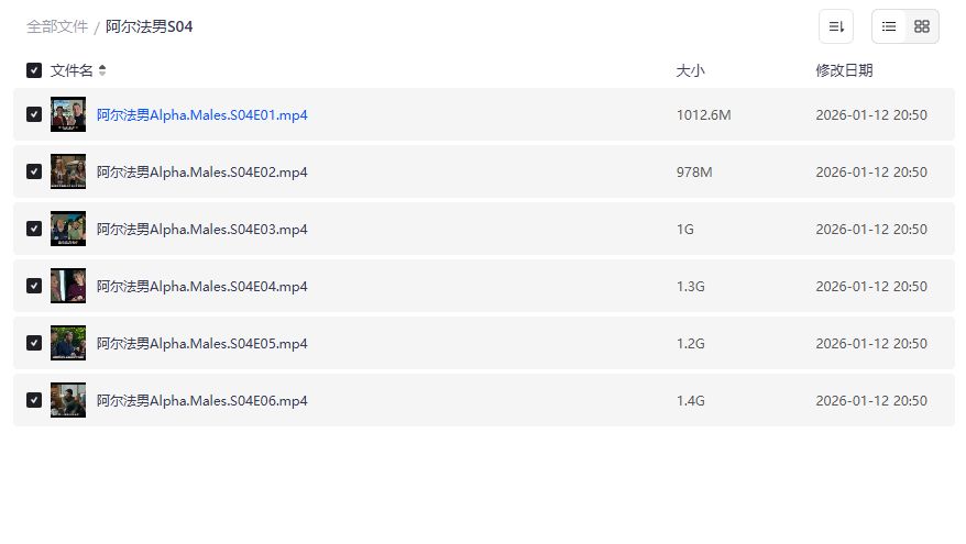 阿尔法男S04全6集免费下载2026最新喜剧美剧资源夸克网盘高清1080P