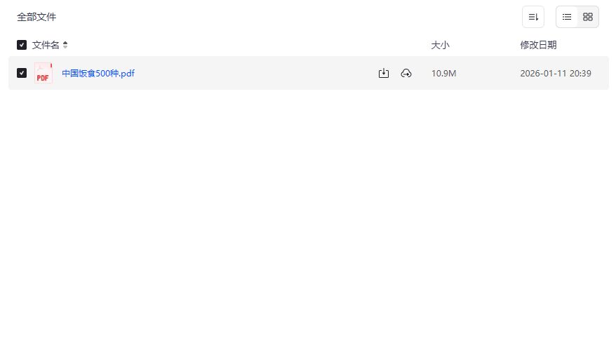 中国饭食500种PDF高清电子书下载，厨房小白秒变大厨的2026最新菜谱合集
