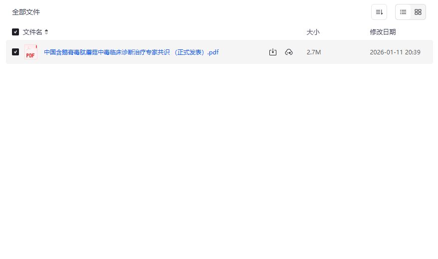 鹅膏毒肽蘑菇中毒诊断治疗专家共识2026版PDF下载,急诊医生与户外吃货必备救命指南 鹅膏毒肽蘑菇中毒诊断治疗专家共识2026版PDF下载,急诊医生与户外吃货必备救命指南