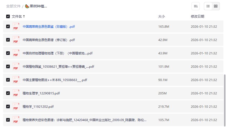 2026果树种植技术全套电子书PDF合集下载,果园无公害科学用药指南+无土栽培技术一次打包 2026果树种植技术全套电子书PDF合集下载,果园无公害科学用药指南+无土栽培技术一次打包