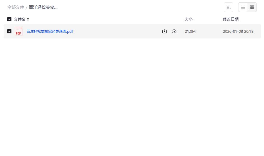 百洋轻松美食家经典菜谱PDF免费下载，零基础也能变大厨2026最新版