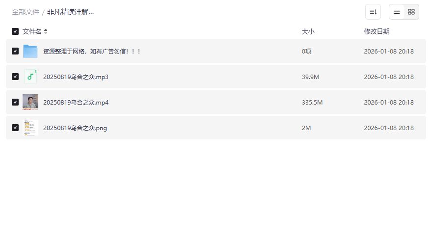 乌合之众精读音频视频打包下载2026年,群体心理研究者必备速成神器 乌合之众精读音频视频打包下载2026年,群体心理研究者必备速成神器