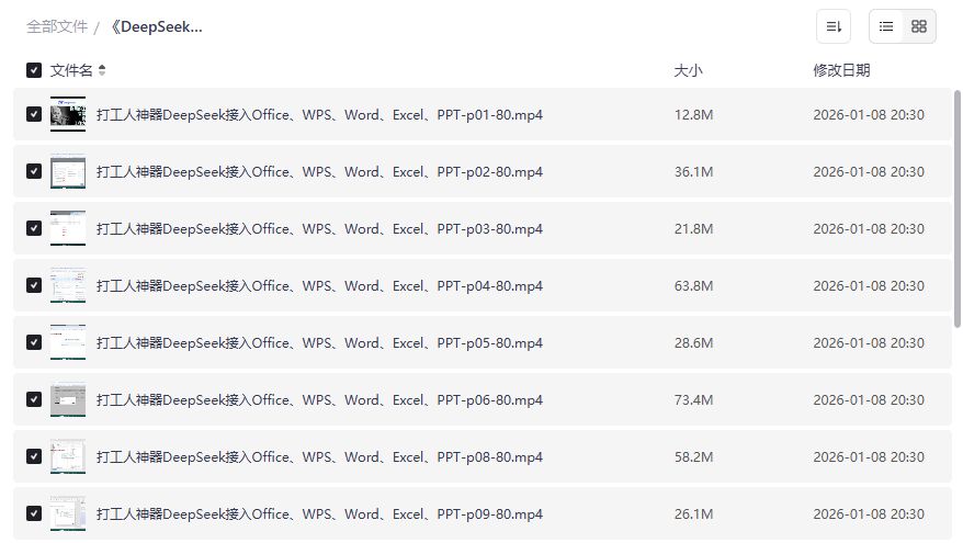 DeepSeek一键接入Office/WPS/Word/Excel/PPT教程2026打工人效率神器免费下载 DeepSeek一键接入Office/WPS/Word/Excel/PPT教程2026打工人效率神器免费下载