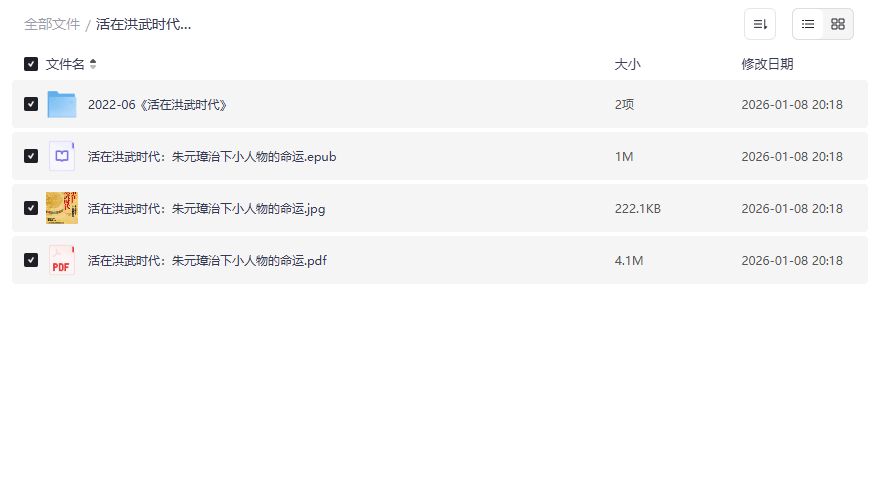 活在洪武时代朱元璋治下小人物命运PDF电子书下载2026年历史爱好者必读