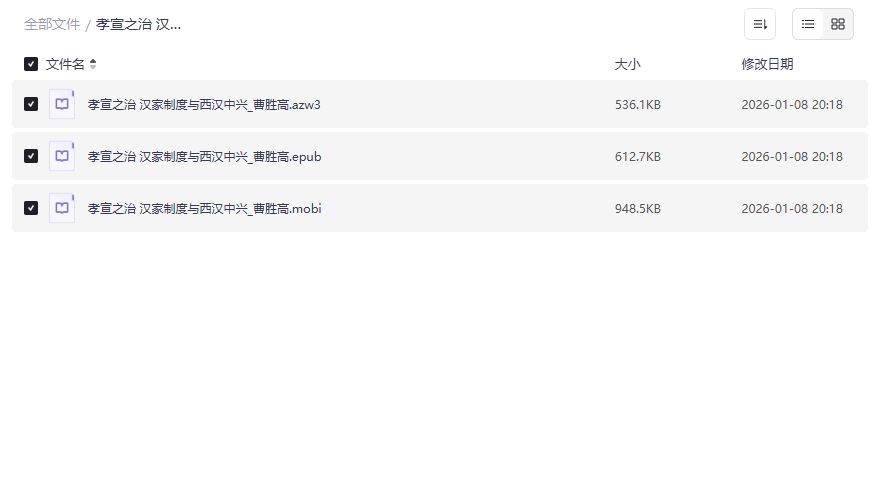 孝宣之治汉家制度与西汉中兴PDF电子书下载,历史爱好者必读2026年最新版 孝宣之治汉家制度与西汉中兴PDF电子书下载,历史爱好者必读2026年最新版