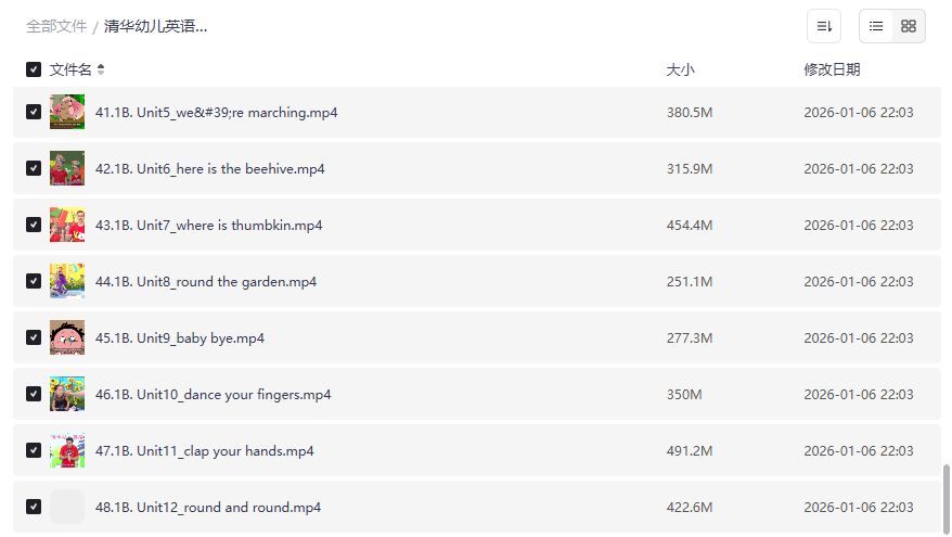 清华幼儿英语启蒙动画48集全免费下载2026年早教英语启蒙神器适合2-6岁宝宝磨耳朵