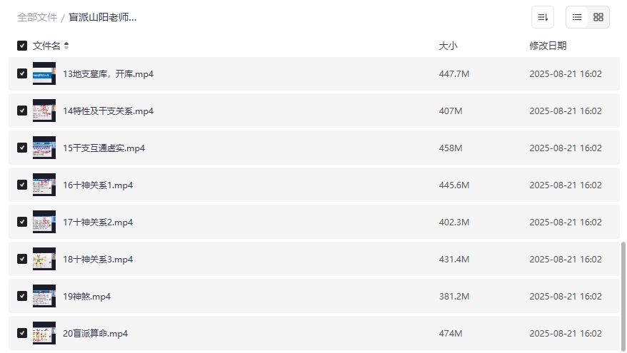 盲派山阳老师全套课程20集+课件免费下载2026年最新版八字命理实战教学视频 盲派山阳老师全套课程20集+课件免费下载2026年最新版八字命理实战教学视频