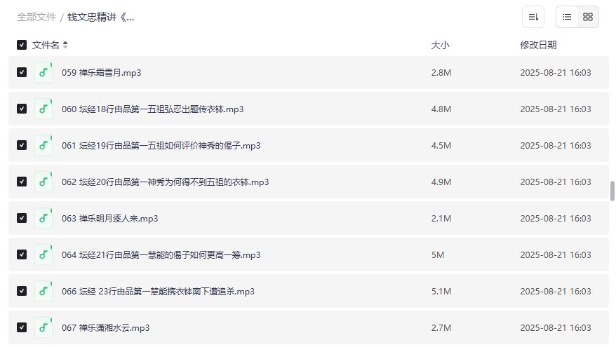 钱文忠精讲《心经》《坛经》147集全免费听2026年最新版，通勤路上秒懂禅宗智慧