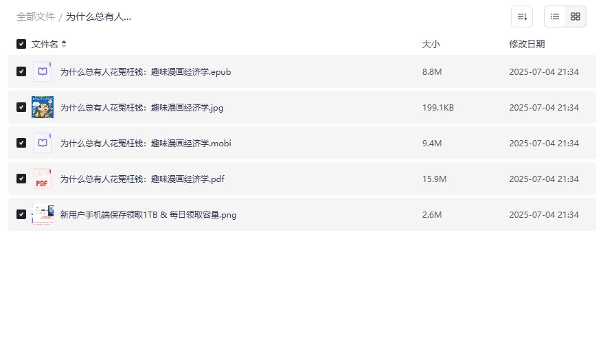 为什么总有人花冤枉钱趣味漫画经济学PDF电子书免费下载2026年省钱必看 为什么总有人花冤枉钱趣味漫画经济学PDF电子书免费下载2026年省钱必看