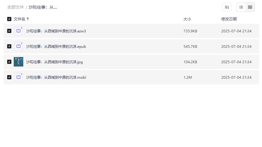 沙陀往事电子书免费下载2026：从西域到中原的沉浮PDF+EPUB+MOBI全格式合集