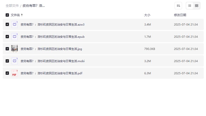 贫穷有罪?洛杉矶贫民区治安纪实PDF+EPUB+MOBI全格式下载2026最新版 贫穷有罪?洛杉矶贫民区治安纪实PDF+EPUB+MOBI全格式下载2026最新版