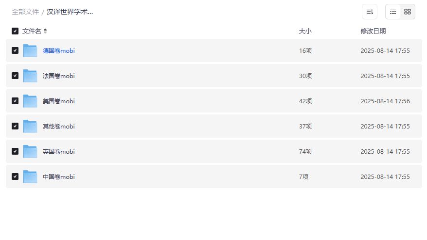 汉译世界学术名著mobi全集下载2026版｜德法美英中国卷一次打包带走，kindle党狂喜
