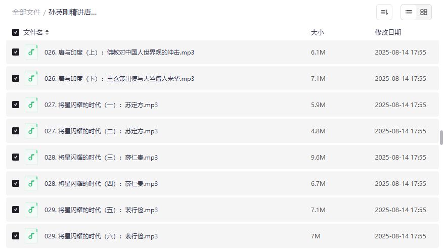 孙英刚精讲唐史音频全集免费下载2026版|长孙无忌倒台到武则天登场的权谋大戏一次听爽 孙英刚精讲唐史音频全集免费下载2026版|长孙无忌倒台到武则天登场的权谋大戏一次听爽