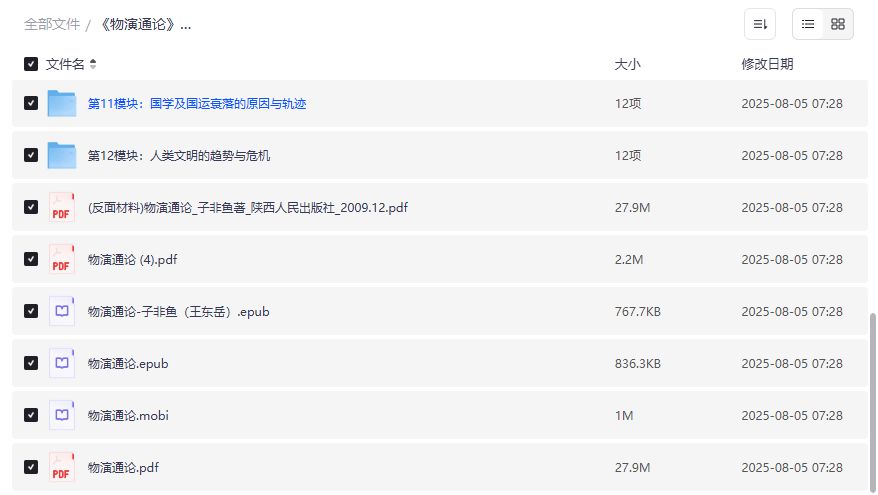 王东岳《物演通论》完整版资源下载 包含先秦百家佛教易经等模块 哲学爱好者必备2026年