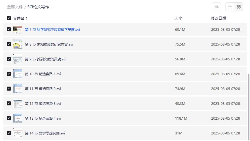 SCI论文写作套路视频教程2026年科研小白快速入门指南 掌握科研本质与哲学高度