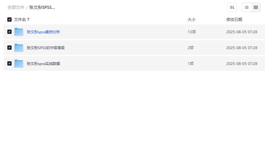 张文彤SPSS数据分析教程初中级高级实战案例资料合集2026年最新版